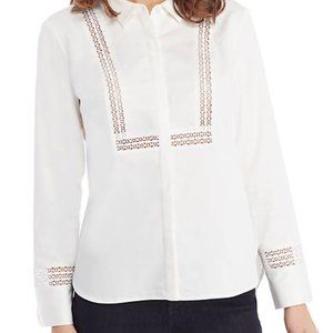 THE LIMITED Shirt with Lace Trim
